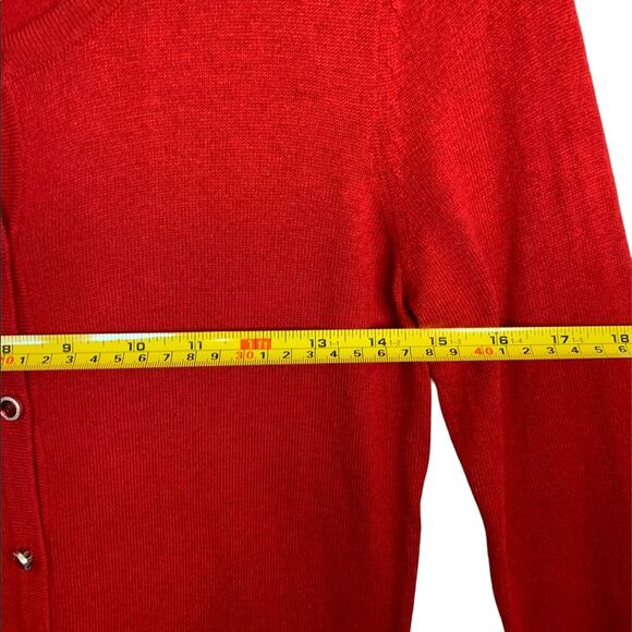 Red Cardigan 7th Avenue Design Studio New York & Company Long Sleeve Sz XS - Picture 5 of 7